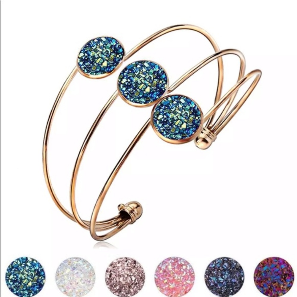 Stunning Druzy Gold Bracelets NEW